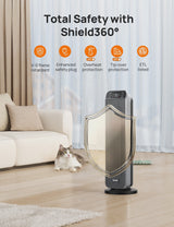 Dreo Space Heater for Inside, Electric Heater for Home with Remote, 24 in 11ft/s Fast Quiet Heating, 3 Modes, Safe Energy Efficient Heaters for... image 5