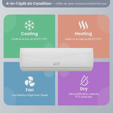 Costway 18000 BTU Mini Split Air Conditioner Heater 19 SEER2 1250 Sq. Ft Coverage image 5