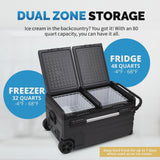 Newair 80 Qt. Portable 12v Electric Cooler with LG Compressor with Fridge and Freezer - NPR080GA00 image 4