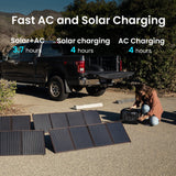 OUPES 1800W 1488Wh Portable Power Station with 2x100W Solar Panel,Solar Generator for Outdoor Camping,Home Backup,Emergency,RV image 6