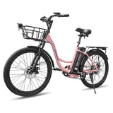 24 Inch Cruiser Electric Bike, E-Bike for Adults, Ebike with 36V 10.4AH Removable Battery, Step Through Ebike for Women Men,City Electric...