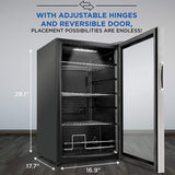 Ivation 101-Bottle Wine Cellar, Freestanding Mini Fridge - Stainless Steel image 6