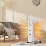 Costway 1500W Electric Oil Filled Radiator Space Heater 5-Fin Thermostat Room Radiant image 3