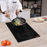 BENTISM 12 inch Electric Cooktop 2 Burners 1800W Stove Top Touch Control image 5
