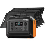OUPES 1800W 1488Wh Portable Power Station with 2x100W Solar Panel,Solar Generator for Outdoor Camping,Home Backup,Emergency,RV image 3