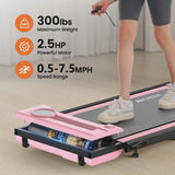 ANCHEER Portable Folding Walking Pad 300lb, 7.5 MPH Under Desk Treadmill with Remote Control LED Display,2 in 1 Walking Pad Treadmill for... image 6