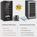 Zimtown 1.8Cu.Ft 18Bottle Compressor Wine Cooler Refrigerator Freestanding Compact Mini Wine Fridge image 4