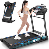 ANCHEER Folding Treadmill with 15% Auto Incline,3.25HP Ultra-silent Motor, Speed Range of 0.6~10MPH,300lb Capacity, APP Bluetooth...