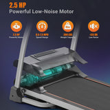 Ambifirner Easy Folding Treadmill with Adjustable Incline, Wide Running Deck, Foldable Design, Digital Monitor Mini Treadmill for Home Office image 3