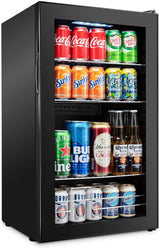 Ivation 101-Bottle Wine Cellar, Freestanding Mini Fridge - Stainless Steel image 3