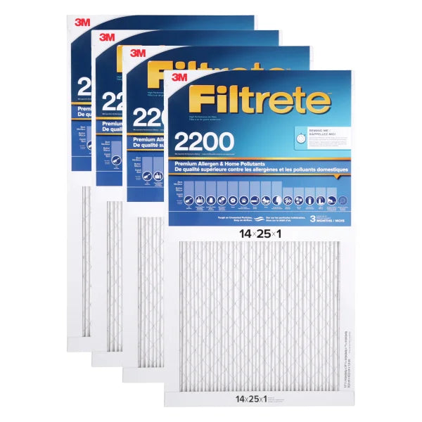 3M Filtrete MPR 2200 1-in Premium Furnace Filters, 4-pack product image 1