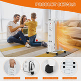 Costway 1500W Electric Oil Filled Radiator Space Heater 5-Fin Thermostat Room Radiant image 6