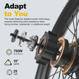26 inElectric Mountain Bike for Adults, 400W 25MPH 40 Miles, 36V 13AH,City Commuting E-bike image 3