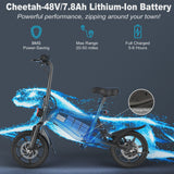 ANCHEER Peak 500W Electric Bike for Adults, Foldable Electric Bikes with 48V 374Wh Battery, 14 in Electric Bicycle for Men Women, LCD Digital... image 2