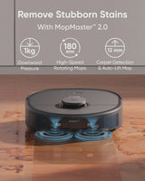 eufy restored X10 Pro Omni Robot Vacuum and Mop Combo, 8,000 Pa Suction, Dual Mops, Auto Mop Washing, Auto Drying, Self-Emptying (Refurbished... image 2
