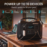 OUPES 1800W 1488Wh Portable Power Station with 2x100W Solar Panel,Solar Generator for Outdoor Camping,Home Backup,Emergency,RV image 2