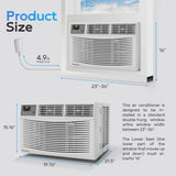 PhiloDeco 12000 BTU Window Air Conditioner 550 Sq Ft. Intelligent Ac Units, LED Display Screen, Operates Quietly, Energy-Saving. Timer ? Sleep and... image 6