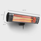 Heat Storm Tradesman 1500-Watt Electric Outdoor Infrared Quartz Portable Space Heater with Wall/Ceiling Mount image 6