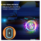 Swagtron Shuttle Zipboard Electric Hoverboard Skateboard 7 mph and 3-Mile Range LED Wheels Bluetooth Speaker image 5