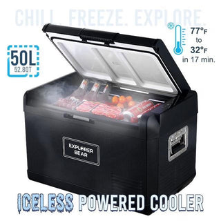 12V Car Fridge 50L 12/24V DC 110-240V AC Portable Freezer Compressor Cooler 0 H-50 H 3-Year Warranty