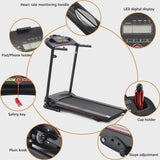 2.5HP Folding Treadmill with Incline, Electric Folding Treadmill for Walking Treadmill Machine 5 in LCD Screen 250 LB Capacity MP3 image 6