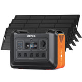 OUPES 2400W 2232Wh Portable Power Station with 4x240W Solar Panel,Solar Generator for Outdoor Camping,Home Backup,Emergency,RV