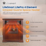 LifeSmart LifePro 4 Element 1500W Electric Infrared Quartz Space Heater image 2