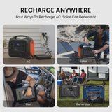 OUPES 1800W 1488Wh Portable Power Station with 2x100W Solar Panel,Solar Generator for Outdoor Camping,Home Backup,Emergency,RV image 4