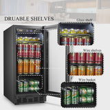 Lanbo 76 Cans Under Counter Compressor Beverage Cooler Refrigerator, 15 inch Width image 6