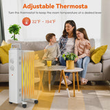 Costway 1500W Oil Filled Space Heater Electric Oil Radiant Heater w/ Safety Protection image 6