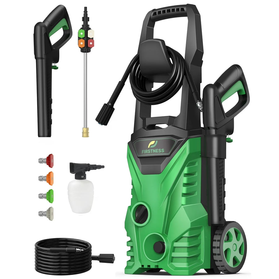 Firstness Pressure Washer 3500 PSI, Electric Power Washer w/ 26 ft Hose, 4 Quick Connect Nozzles, High Pressure Cleaning Machine with Foam Cannon,...