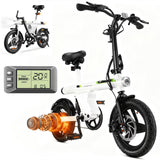 14 in Electric Bike for Adults,500W Folding E-Bike,Electric Commuter Mini Bikes,Electric Bicycles with 36V Removable Battery,Black image 3