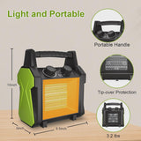 WarmHaven Outdoor Heater for Patio, Electric Space heater with Overheat Protection, 1500W Fast Heat PTC Ceramic Portable Garage Heater for... image 3