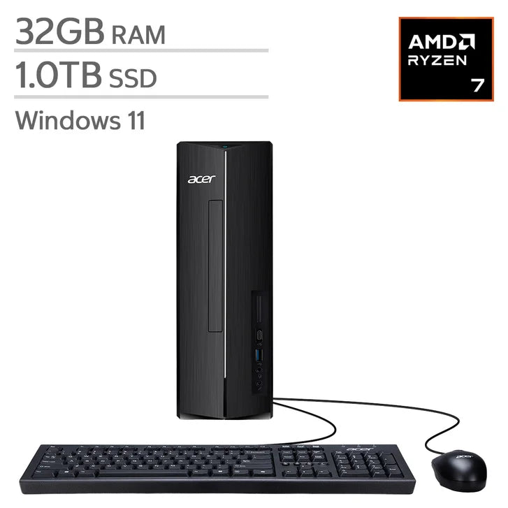 Acer Aspire Slim Desktop, AMD Ryzen 7 7730U - 32GB RAM, 1TB SSD product image 1