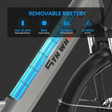 5TH WHEEL W18B Electric Bike for Adult with 350W Motor, 26 in Electric Mountain Bike with 36V 10.4Ah Removable Battery Ebike, Electric Bicycle... image 3