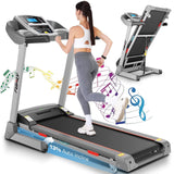 ANCHEER Folding Treadmill with 15% Auto Incline,3.25HP Ultra-silent Motor, Speed Range of 0.6~10MPH,300lb Capacity, APP Bluetooth... image 3
