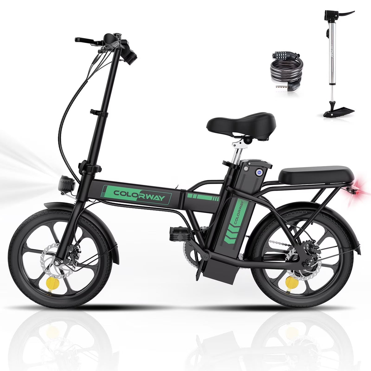 COLORWAY Electric Bike,500W/10.4Ah/36V Removable Battery E Bike, Electric Foldable Pedal Assist E-Bicycle,19.9MPH Bicycle for Teenager and Adults...