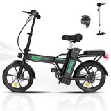 COLORWAY Electric Bike,500W/10.4Ah/36V Removable Battery E Bike, Electric Foldable Pedal Assist E-Bicycle,19.9MPH Bicycle for Teenager and Adults...