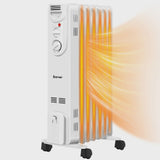 Costway 1500W Electric Oil Filled Radiator Space Heater 5-Fin Thermostat Room Radiant image 2