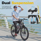 26 inElectric Mountain Bike for Adults, 400W 25MPH 40 Miles, 36V 13AH,City Commuting E-bike image 5