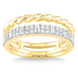 Baguette and Round Brilliant Diamond Ring (0.42 ctw) product image 1