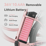 24 Inch Cruiser Electric Bike, E-Bike for Adults, Ebike with 36V 10.4AH Removable Battery, Step Through Ebike for Women Men,City Electric... image 6