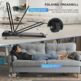 CoolHut Walking Pad, Under Desk Treadmill, 4-in-1 Home/Office Treadmill, Compact and Portable Foldable Treadmill, No Installation, Low Noise, LED... image 2