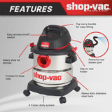 Shop-Vac 5 Gallon 4.5 Peak HP Wet Dry Vacuum image 3