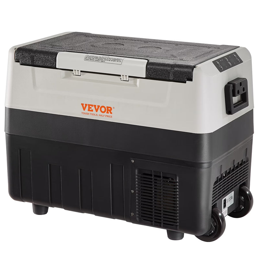 VEVOR Car Refrigerator 48Qt, Dual Zone Car Fridge Freezer12/24V DC 110-240V AC Electric Compressor Cooler for Truck Vehicle RV