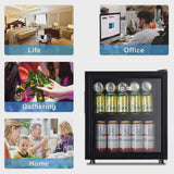 62-Can Beverage Cooler and Refrigerator, Small Mini Fridge for Home, Office or Bar with Glass Door and Adjustable Removable Shelves Perfect for... image 6