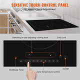 BENTISM 12 inch Electric Cooktop 2 Burners 1800W Stove Top Touch Control image 6