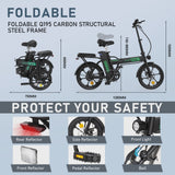 COLORWAY Electric Bike,500W/10.4Ah/36V Removable Battery E Bike, Electric Foldable Pedal Assist E-Bicycle,19.9MPH Bicycle for Teenager and Adults... image 3