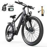 26 in Electric Bike for Adult,400W Motor,Top Speed 25MPH,40Miles Long Range,City Commuting E-bicycle With Front Fork Suspension, Dual Disc Brakes image 3