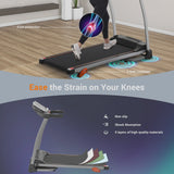 Ambifirner Easy Folding Treadmill with Adjustable Incline, Wide Running Deck, Foldable Design, Digital Monitor Mini Treadmill for Home Office image 4
